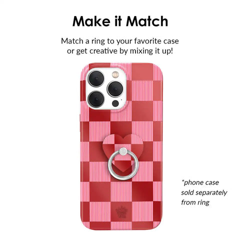 Rose Vibe Checkered Phone Ring