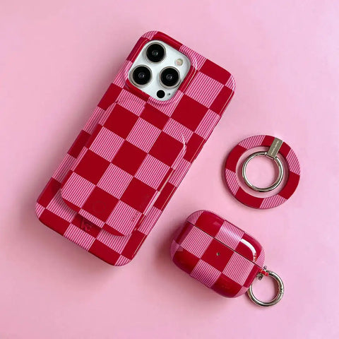 Rose Vibe Checkered Portable MagSafe Charger Power Pack