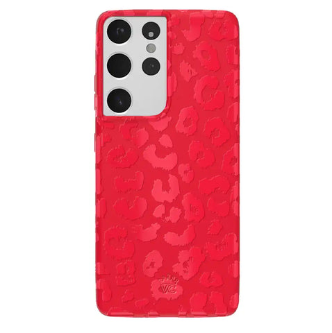 Red Hot Leopard Samsung Case