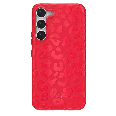 Red Hot Leopard Samsung Case