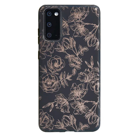 Floral Rose Gold Chrome Samsung Galaxy Case
