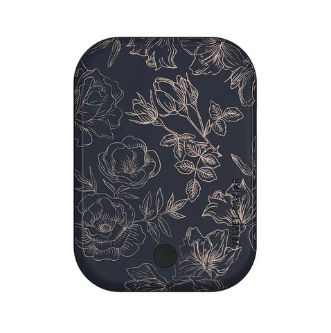 Floral Rose Gold Chrome Portable MagSafe Charger Power Pack