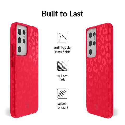 Red Hot Leopard Samsung Case