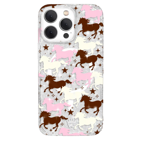 Pink Pony Glitter iPhone Case
