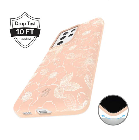 Peach Blossom Floral Samsung Case