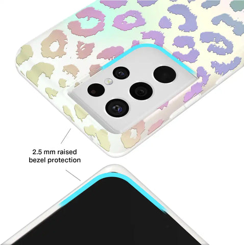White Opal Leopard Samsung Case