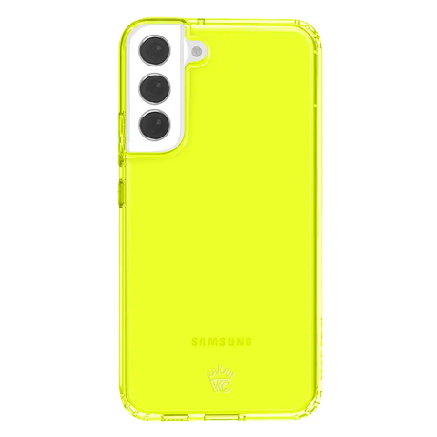 Neon Yellow Clear Samsung Case
