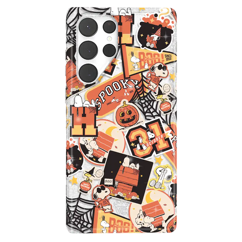Snoopy Halloween Varsity Glitter Samsung Case