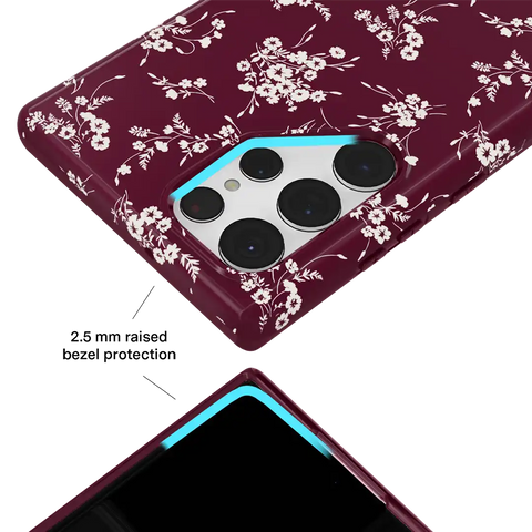 French Burgundy Floral Samsung Case