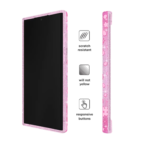 Cherry Blossom Glitter Samsung Case