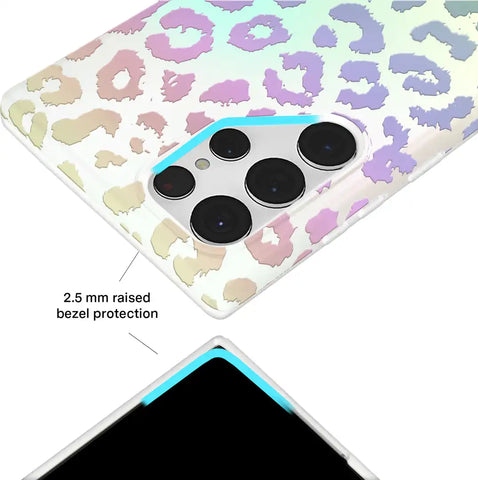 White Opal Leopard Samsung Case