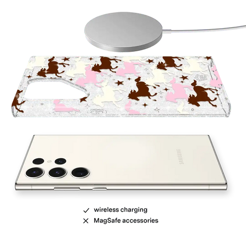 Pink Pony Glitter Samsung Case