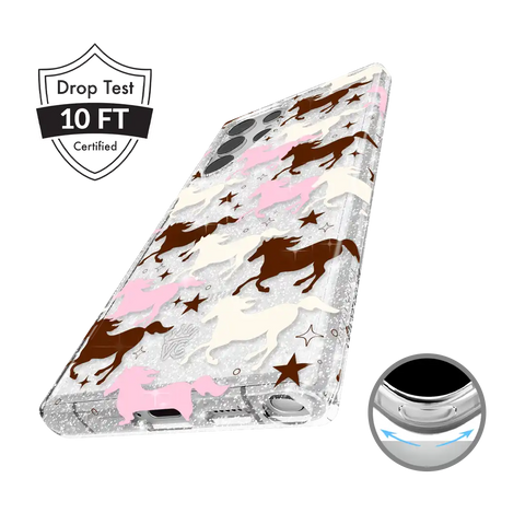 Pink Pony Glitter Samsung Case