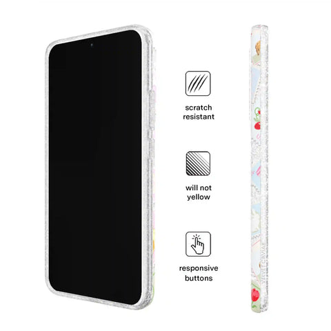 Spring Whimsy Stamps Glitter Samsung Case