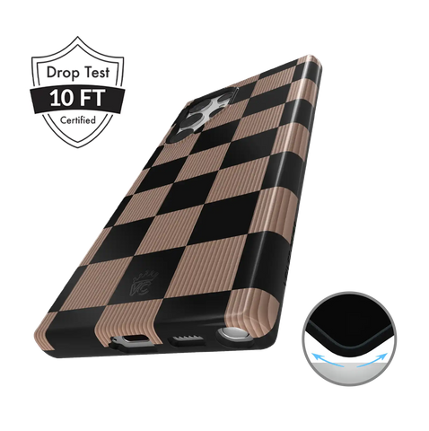Mocha Vibe Checkered Samsung Case