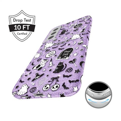 Witchy Lilac Glitter Samsung Case