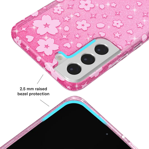 Cherry Blossom Glitter Samsung Case