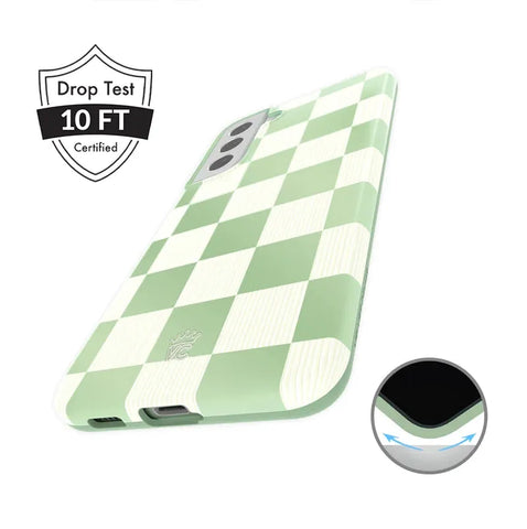 Pistachio Vibe Checkered Samsung Case