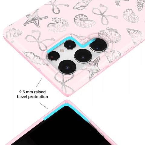 Pink Coastal Seashells Samsung Case