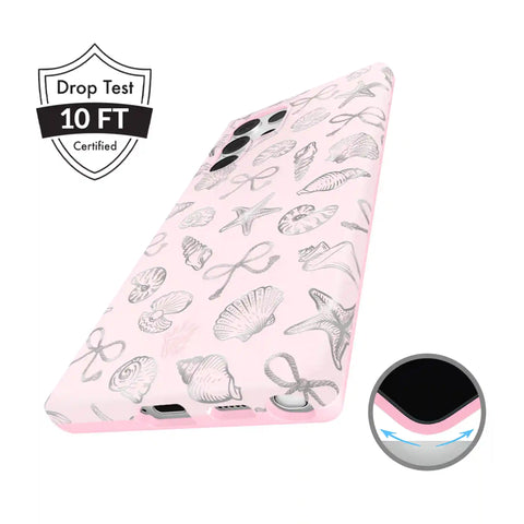 Pink Coastal Seashells Samsung Case