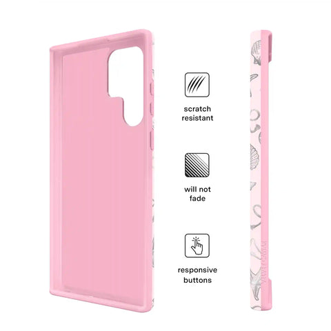 Pink Coastal Seashells Samsung Case