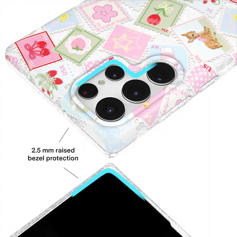 Spring Whimsy Stamps Glitter Samsung Case
