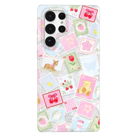 Spring Whimsy Stamps Glitter Samsung Case