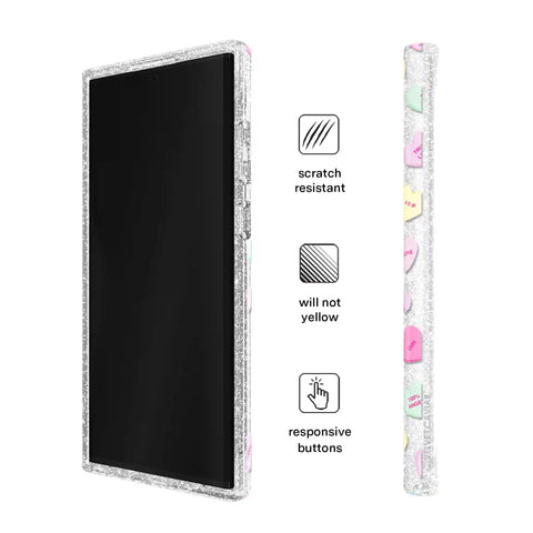 Sweet Hearts Glitter Samsung Case