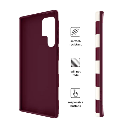 Burgundy Vibe Checker Samsung Case