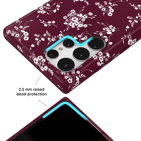 French Burgundy Floral Samsung Case