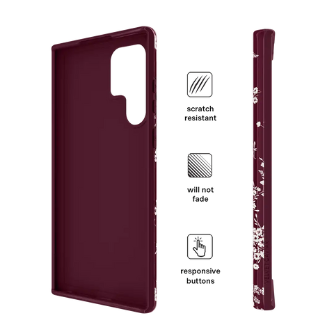 French Burgundy Floral Samsung Case