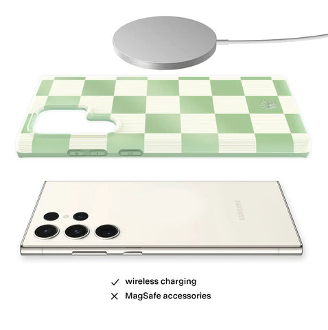 Pistachio Vibe Checkered Samsung Case
