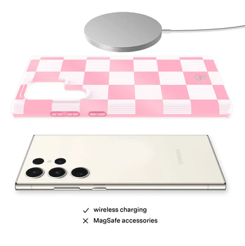 Pink Vibe Checkered Samsung Case