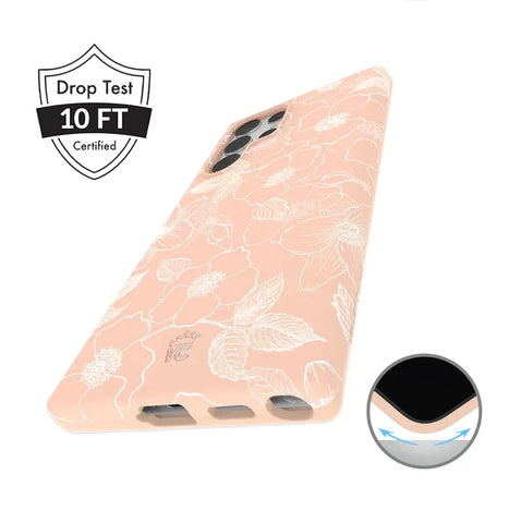Peach Blossom Floral Samsung Case