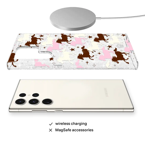 Pink Pony Glitter Samsung Case