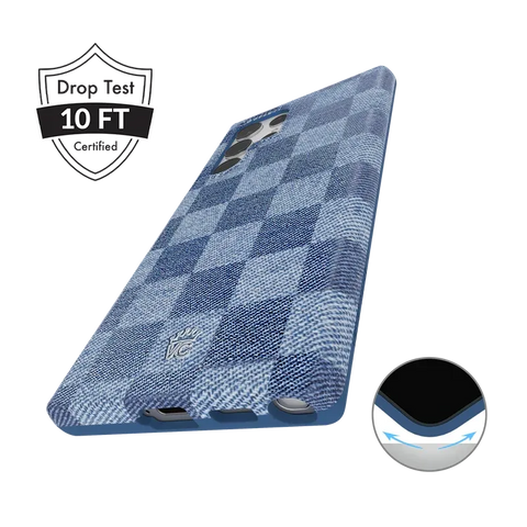 Denim Vibe Checkered Samsung Case