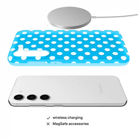 Aquamarine Polka Dot Samsung Case