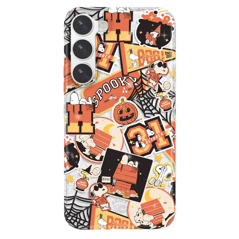 Snoopy Halloween Varsity Glitter Samsung Case
