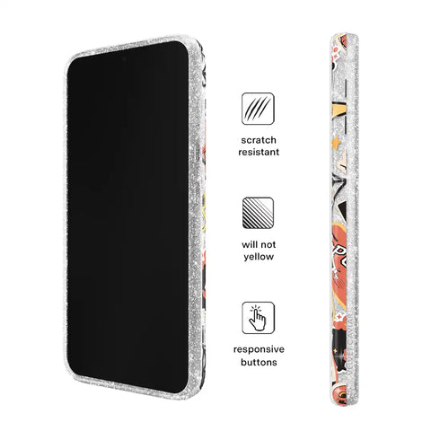Snoopy Halloween Varsity Glitter Samsung Case