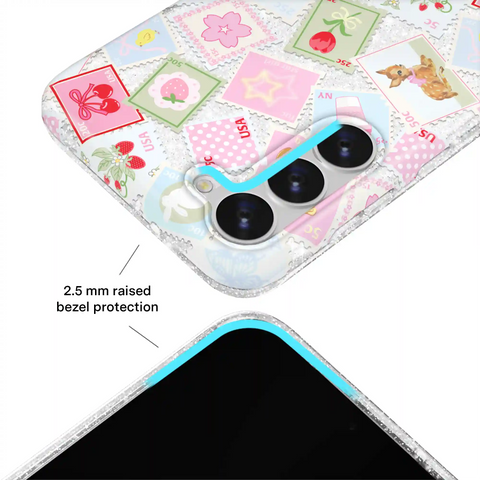 Spring Whimsy Stamps Glitter Samsung Case