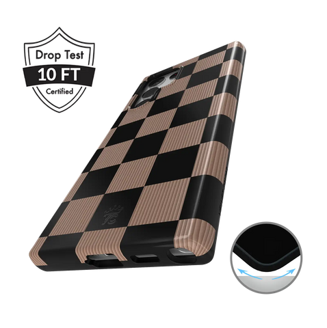Mocha Vibe Checkered Samsung Case