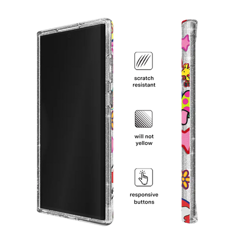 Snoopy Patchwork Glitter Samsung Case