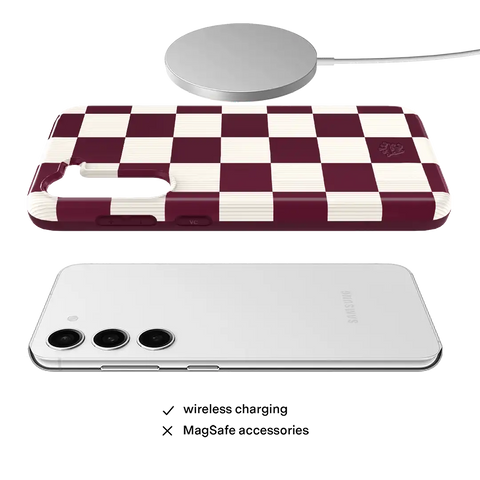Burgundy Vibe Checker Samsung Case
