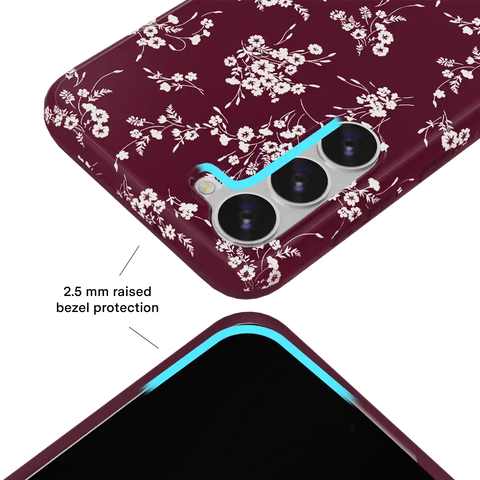French Burgundy Floral Samsung Case