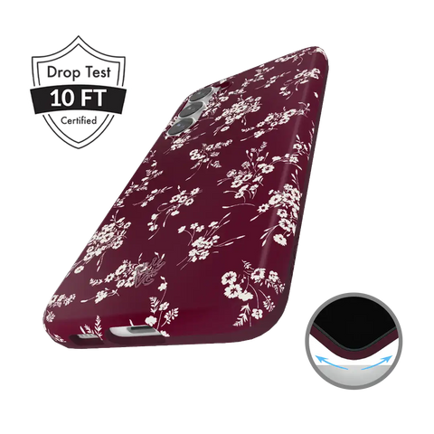 French Burgundy Floral Samsung Case
