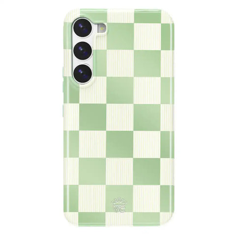 Pistachio Vibe Checkered Samsung Case