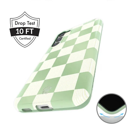 Pistachio Vibe Checkered Samsung Case