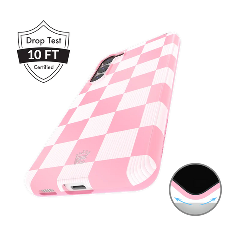 Pink Vibe Checkered Samsung Case