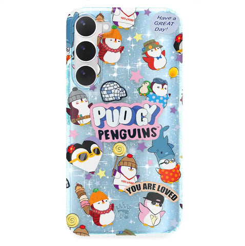 Pudgy Penguins Iceberg Glitter Samsung Case