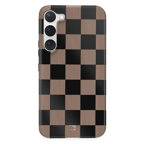 Mocha Vibe Checkered Samsung Case